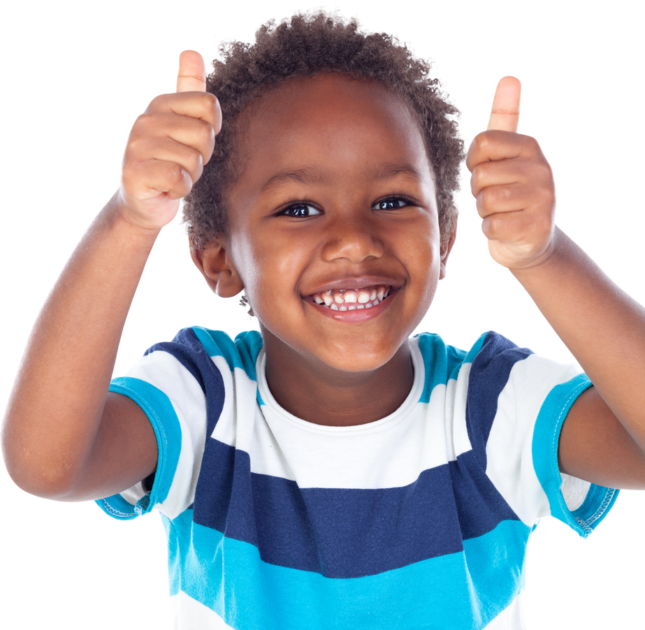 African Child Saying Ok